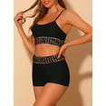 thumbnail image 2 of DARING DIVA 2 Pieces Contrast Color Bikini Sets Scoop Suit
 XS Black, 2 of 6