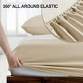thumbnail image 3 of Microfiber 2 Twin Fitted Bottom Bed Sheets (2-Pack) 1800 Ultra Soft and Comfy - 39" x 75" Great for Kids Room, Bunk Beds, Dorms, Camps, Twin Beds (Twin, Beige), 3 of 11