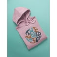thumbnail image 3 of The World Is Yours Groovy Style Hoodie Women -Image by Shutterstock, Female Large, 3 of 4