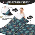 thumbnail image 3 of Robot and Gears Blue Pattern Teens Toddler Nap Mat with Pillow, Sleeping Mat Bag for Preschool Daycare 59"x22", 3 of 6