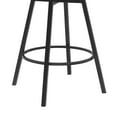 thumbnail image 6 of Armen Living Indoor Athena 27" Swivel Black Wood Counter Stool in Blue Fabric with Black Metal, 6 of 8