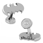DC Comics Batman Cufflinks Superhero Silver Tone in Gift Box