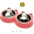 thumbnail image 1 of Bol pour Chien en Acier Inoxydable Durable Distributeur de Nourriture et d'Eau Design Antidérapant Tapis en Silicone Résistant Design Antidérapant pour Petits Chiens/chats comme Chihuahua/bulldog/poudron et Plus, 1 of 7