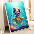 thumbnail image 5 of JYLMOOD DIY Paint by Number for Adults, Easy Painting by Numbers for Gift Home Wall Decor 16x20in without Frame, Colored Canvas - Sea Turtles, 5 of 5