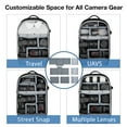 thumbnail image 3 of DSLR SLR Camera Backpack with Rain Cover Waterproof Men Camera Bags Cases Fits up to 15.6 Inch Laptop Tripod Holder Black-15.6inch, 3 of 6