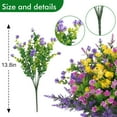 thumbnail image 5 of 12 Pcs Artificial Flowers Outdoor, Faux Artificial Plants UV Resistant Plastic Flower Bulk for Hanging Planter Porch Window Home Wedding Fall Summer Decor, 5 of 8