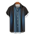 thumbnail image 4 of Mens Shirts Plus Size Short Sleeve Lapel Button Up Solid Color Casual Summer Shirt Black XXXL, 4 of 6