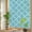 Teal Green, variant on Navy Blue Geometric Privacy Window Film, Decorative Stained Glass Window Film, Modern Abstract Luxury Golden Resuable Rainbow Static Cling for Home Bathroom Living Room Glass Door 23.6"x59"