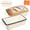 Cream White, variant on Enameled Cast Iron Bread Pan 2-in-1 Cream White 9x5 Inch For Homemade Sourdough Cake Meatloaf