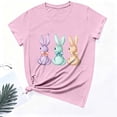 thumbnail image 5 of Otvok Women's Short Sleeve Easter Bunny Graphic T-Shirt Crew Neck Cute Summer Tops 2026 Casual Spring Fashion Clothes Loose Fit Soft Tee, 5 of 6