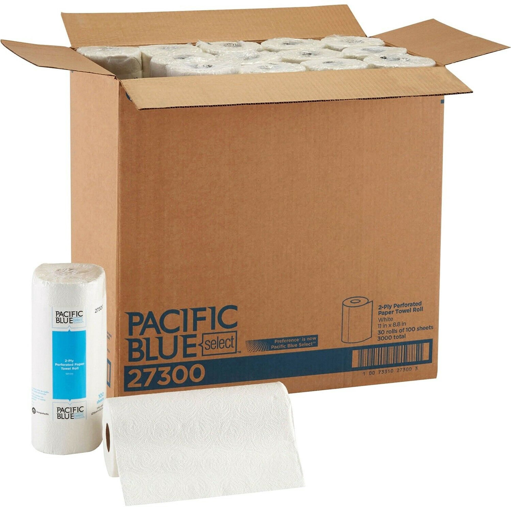 Pacific Blue Select Kitchen Paper Towel Perforated Roll 8.8"x11" 30 Case(s), 100 Towels/ Case
