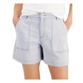 thumbnail image 3 of INC Womens Light Blue Denim Pocketed Zippered Button Closure High Waist Shorts 16, 3 of 4
