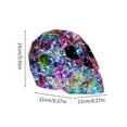 thumbnail image 3 of Prismatic Iridescent Skull, LED Lights 6"x8"x8", 3 of 9