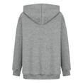 thumbnail image 4 of Oversized Hoodies for Women Plain Pullover Sweatshirt with Pockets Long Sleeve Hooded Sweat Shirts Y2k Tops Light Gray XL, 4 of 4