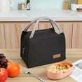 thumbnail image 1 of WRISTBIQUE Reusable Insulated Lunch Cooler Bag with Double Handles Black for Daily Use, 1 of 6