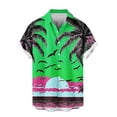 thumbnail image 5 of Men's Tropical Print Aloha Shirts – Short Sleeve Button-Front Hawaiian Tops Beach Vacation Summer Casual Wear Mens Floral Dress Shirt, 5 of 6