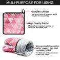 thumbnail image 7 of Red Pink Modern Art Geometric Kitchen Oven Mitt and Pot Holder Sets 4 Pcs for Baking, Cooking and Grilling, Heat Resistant Up To 392 °F, 7 of 7
