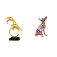 thumbnail image 1 of Figura de delfín,Colección de adornos de escritorio con figuras de delfines,Estatua decorativa moderna para el hogar,artesanías artísticas,Figura decorativa,Estatua de perro, 1 of 8