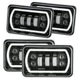 thumbnail image 1 of AUFER 4PCS Square 4x6 Led Headlights with White/Yellow Halo Seal Beam Compatible with Ford Truck Replace for H4651 H4652 H4656 H4666 H6545, 1 of 7