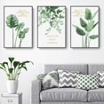 thumbnail image 2 of Pintura en lienzo para decoración de sala de estar, pintura decorativa para dormitorio, hojas de plantas verdes, hojas de espalda de tortuga, decoración de pared, arte para el hogar, 2 of 5