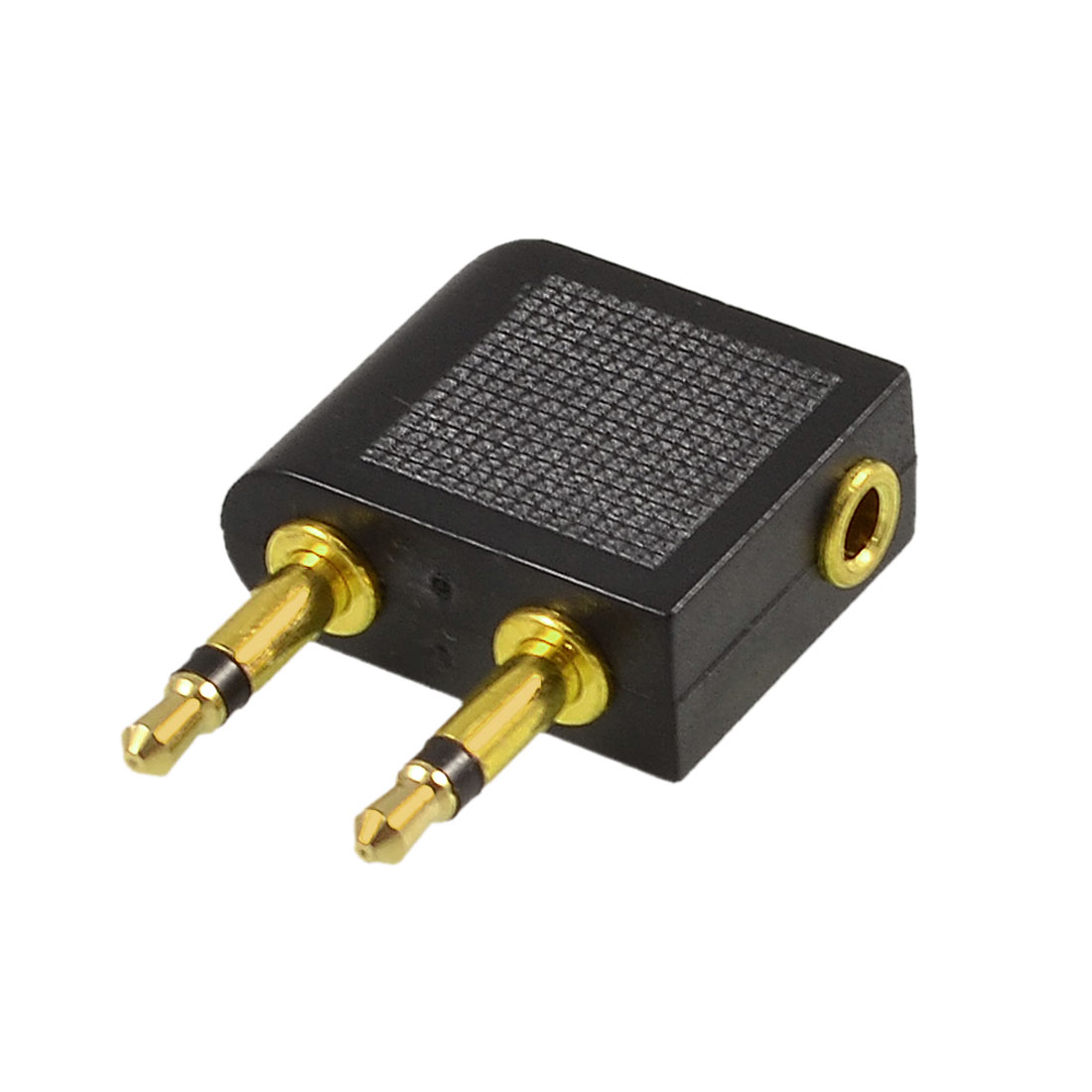 Unique Bargains Airplane Headphone Adapter Dual Mono 3.5mm to 3.5mm