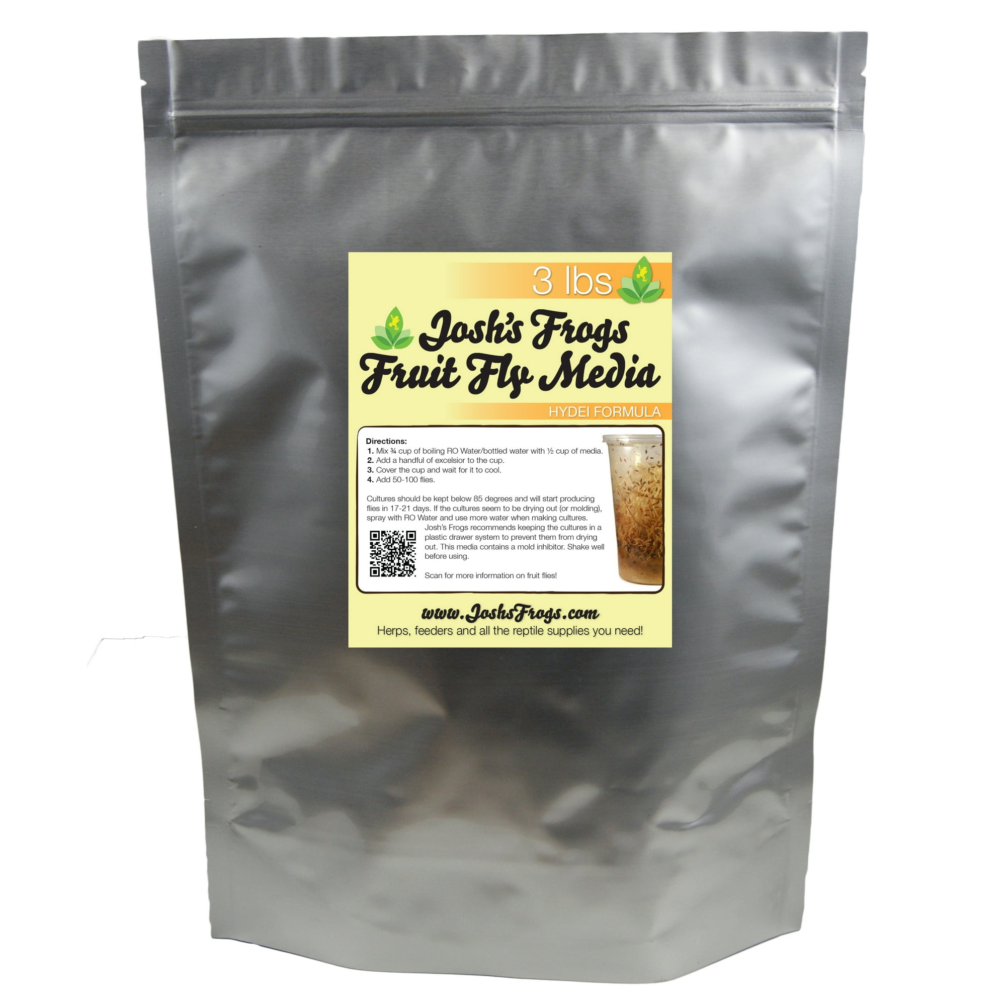Hydei Fruit Fly Media 3 lbs / 2.7 Quarts (makes 20 fruit fly cultures)