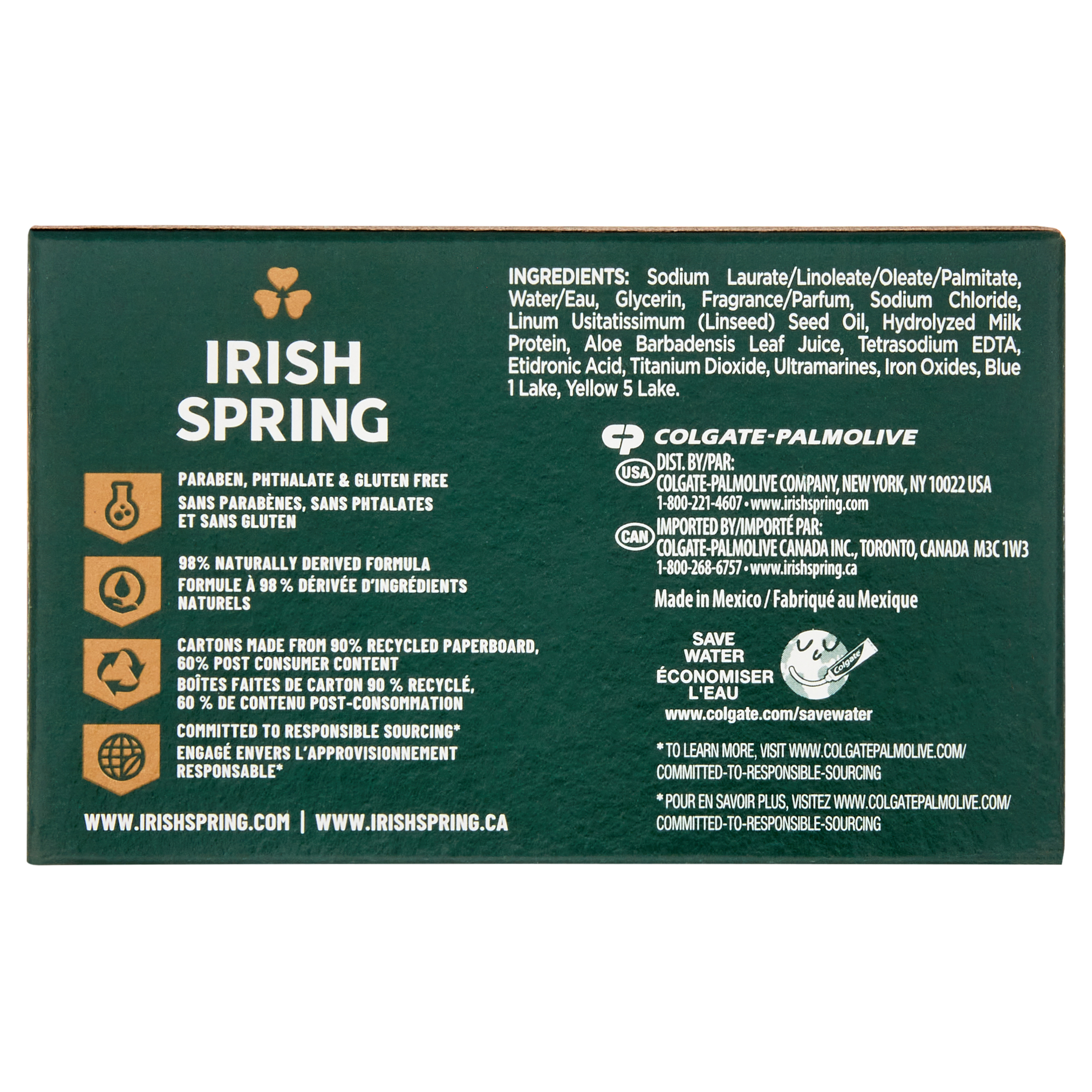 Irish Spring Aloe Mist Deodorant Bar Soap for Men, Feel Fresh All Day, 3.7 oz, 12 Pack - image 19 of 23