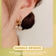 thumbnail image 3 of par de pendientes sencillos de aro con brillantes, pequeños aros para mujeres y niñas., 3 of 5