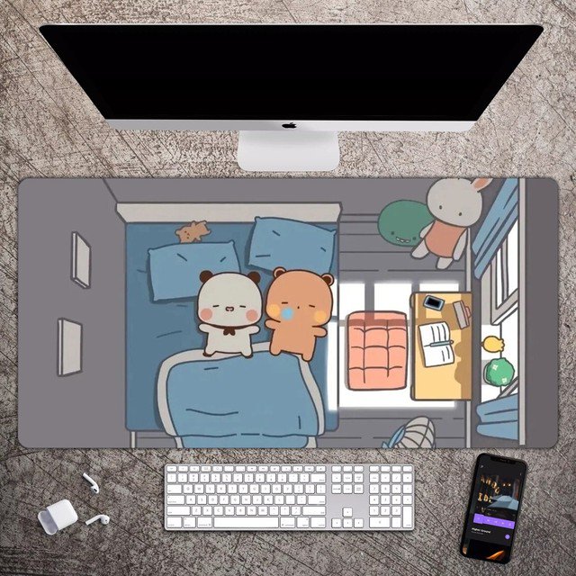 DUDU BUBU Kawaii Mousepad Large Gaming Compute Gamer PC Keyboard Mouse Mat Jiayi
