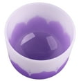 thumbnail image 4 of Crystal Singing Bowl Color Flower Pattern Matte Quartz Singing Bowl for Sound Healing Meditation Purple B Note, 4 of 14