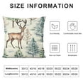 thumbnail image 5 of GOSMITH Christmas Pillow Covers Rustic Watercolor Tree Deer Brown Green Outdoor Decorative Throw Pillows Farmhouse Winter Themed Holiday Pillowcases Cushion Case Decor for Sofa Couch Bed, 5 of 5