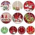 thumbnail image 4 of Burlap Christmas Tree Skirt with Red and Black Plaid Border,36 Inches Merry Christmas Tree Skirt with Santa Snowman Printing for Under Trees,Xmas Home Kitchen Holiday Party Decorations, 4 of 8