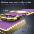 thumbnail image 6 of Allytechgroup Screen Protector Case for Samsung Galaxy Z Flip 3, Matte Slim Hinge Protection Anti-Scratch Full Body Shockproof Bumper Rugged Phone Case Cover for Galaxy Z Flip 3, Purple, 6 of 9