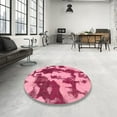 thumbnail image 3 of Ahgly Company Indoor Rectangle Abstract Hot Pink Abstract Area Rugs, 2' x 5', 3 of 6