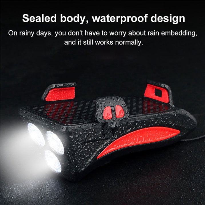 AMAXUN LED Headlights with Phone Holder,4000mAh Portable Power Bank for Mountain Bikes, Orange