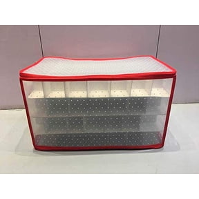 Jumbl Christmas Ornament Storage Organizer with Dividers Holds 112 Ornaments