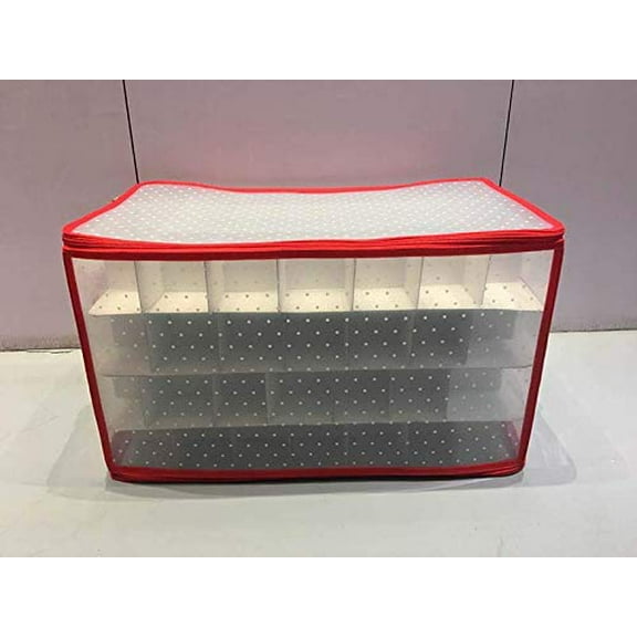 Jumbl Christmas Ornament Storage Organizer with Dividers  Holds 112 Ornaments