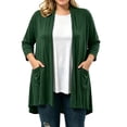 thumbnail image 2 of Plus Size Cardigans for Women Trendy Long Sleeve Lightweight Flowy Top for Spring Summer Casual Workwear Leisure Relaxed Home Layering, 2 of 5