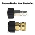 thumbnail image 3 of NATEFEMIN Quick Connect Pressure Washer Adapter Set M22-14 Female to 3/8” Plug and Socket Brass 5000 PSI Rated, 3 of 8
