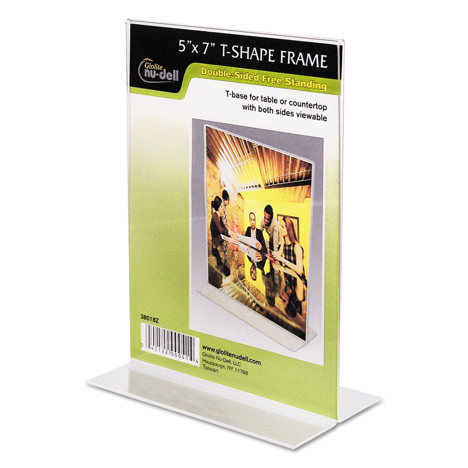 5 X 7 Table Top Double Sided T Base Freestanding Sign Display Frame Clear