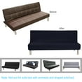 thumbnail image 5 of Eurhowing Stretch Futon Slipcover, Polyester Spandex Armless Sofa Bed Cover with Elastic Hem, 3-Seater Couch Sofa Protector, Black, 5 of 7
