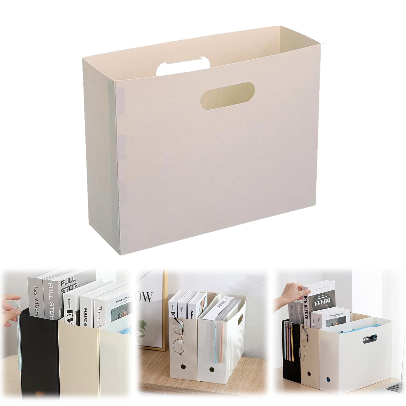 Piwvid Foldable Scrapbook Paper Storage Organizer, Scrapbook Paper Storage, Plastic File Organizer, Storage Bins Cubes for Accessary Storage