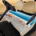 thumbnail image 3 of WIRESTER Universal Golf Cart Seat Cover, Comfortable Golf Cart Seat Towel Blanket 52 x 32 Inches, Suitable for EZGO Yamaha Icon and More, 2-Person Seats Club Cars - Seashells On The Beach, 3 of 5