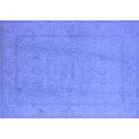 Ahgly Company Indoor Rectangle Oriental Blue Traditional Area Rugs, 4' x 6'