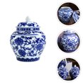 thumbnail image 3 of EeaseCA 1Pc Classical Tea-leaf Sealed Jar Blue and White Porcelain Elements Tank, 3 of 7