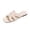 23#White, variant on Women's Cutout H-Shaped Band Flat Slide Sandals, Square Toe Minimalist Slip-On Casual Summer Slippers