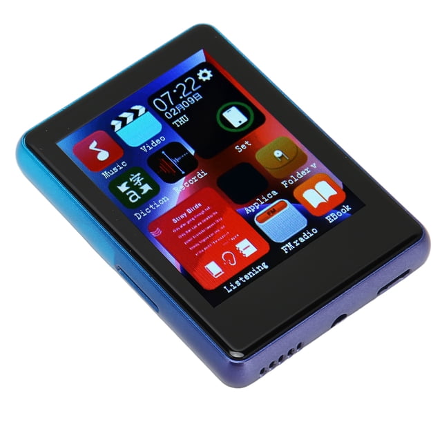 Lecteur MP3, Écran Tactile Complet 2,4 Pouces, Réduction de Bruit HD, Lecteur de Musique Portable avec Mémoire Flash 4 Go, jusqu'à 256 Go de Mémoire Extensible, Supporte MP3, FLAC, WAV, AAC