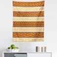 thumbnail image 1 of Retro Tapestry, Greek Cultural Tribal Geometric Meanders Ornaments Design, Fabric Wall Hanging Decor for Bedroom Living Room Dorm, 5 Sizes, Redwood Apricot, by Ambesonne, 1 of 1