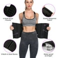 thumbnail image 3 of QRIC Neoprene Sauna Waist Trainer Corset Sweat Belt for Women Weight Loss Compression Trimmer Workout Fitness Shapewear, 3 of 7