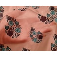 thumbnail image 4 of oneOone Silk Tabby Fabric Leaves & Floral Block Print Fabric BTY 42 Inch Wide, 4 of 4